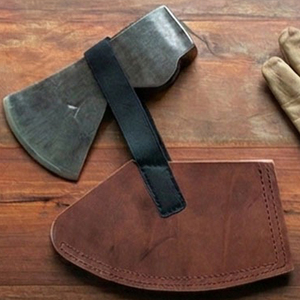 Custom Logo High Quality Axe Leather Sheath Wholesale Manufacturers Custom Made High Quality Pure Cowhide Handmade Sheath - Product Image 4