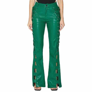 Pantalon en similicuir pour femme, modèle 2026, le plus vendu, design tendance, streetwear, hiver, imperméable, respirant, avec logo personnalisé - Product Image 2