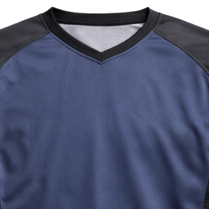 Camiseta de Paintball Azul Marino con Contraste Negro, Sublimación, Manga Larga, Malla Transpirable, Ropa de Equipo con Puños Acanalados Profesionales - Product Image 5