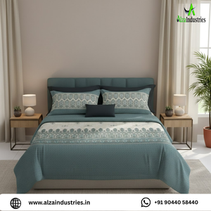 Ensemble de draps de lit en coton pur de luxe, taille king, avec housses d'oreiller |   Conception sans joints |   Qualité hôtelière supérieure pour les commandes en gros - Product Image 2