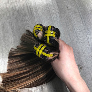 Super doble dibujado vietnamita virgen conjunto de pelo que hace peluca corta Piano Color mezcla Venta caliente Color - Product Image 6