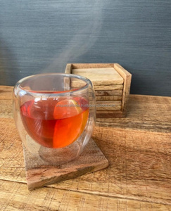 Juego de posavasos de madera de 6 piezas de diseño moderno, alfombrillas cuadradas artesanales únicas para el hogar, cocina, fiesta de boda, Envío Gratis - Product Image 3