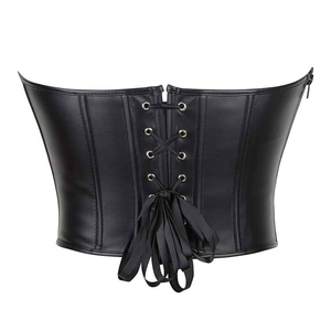 Corsés de cuero de alta calidad para mujer, transpirables, moldeadores de cintura, corsé negro de moda y moldeador de cuerpo bajo el busto. - Product Image 6