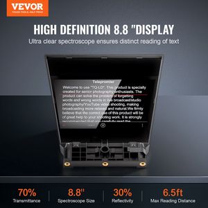 Teleprompter portatile da 8 pollici per Webcam e Smartphone apparecchiature essenziali di Live Streaming per lo Streaming in movimento - Product Image 2