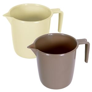 Mug de salle de bain en plastique 1 litre, lot de 1, noir et bleu ciel - Product Image 5