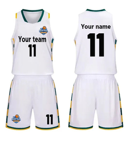 Ensemble d'uniformes de basketball imprimés respirants de haute qualité pour hommes, tailles plus grandes, maillot et short réversibles, tenue d'entraînement - Product Image 1