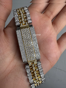 Men Bust Down VVS Moissanite Diamond Watch Customized Band Iced Out Round Bezel Luxury <b>Wristwatch</b> - Product Image 6