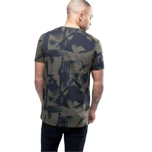 Men's Formal Style T-Shirt <b>Polyester</b> Cotton Knitted Fabric Classic Fit Conformable DTG Printed Men T Shirt - Product Image 2