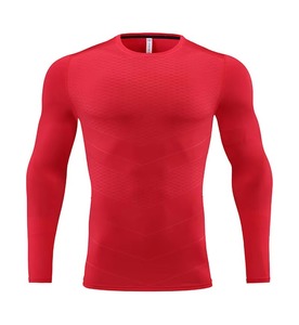 Camiseta Deportiva de Compresión de Manga Larga para Hombre, Negra, Ajustada, de Secado Rápido, Cuello Redondo, Tejida en Poliéster - Product Image 4