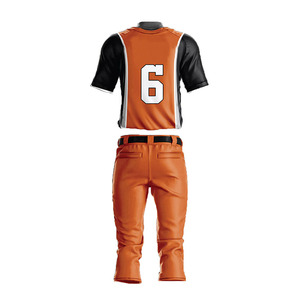 Uniformes de Béisbol y Sóftbol Personalizados de Alta Calidad con Botones Completos, Conjunto de Uniformes de Béisbol Transpirables de Secado Rápido con MOQ Bajo - Product Image 2