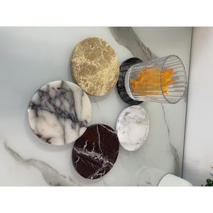 KISWAH CRAFT Glam Resin Coasters Square Shape White Black Gold Leaf Non-Slip Mats Pads 300mm Diameter for <b>Table</b> Decoration - Product Image 6