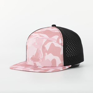 OARH INT INDUSTRY 2026 Gorra Unisex Negra de 5 Paneles con Visera Plana, Tejido de Malla, Ajustable con Cierre a Presión y Logotipo Frontal con Impresión Digital - Product Image 1