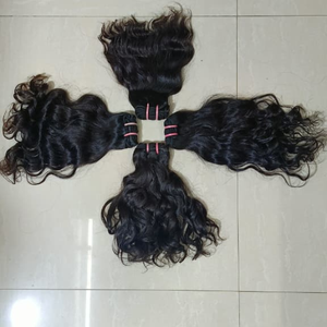 Manufacturer Direct Supply Premium 100% Natural Indian Virgin Human Hair <b>Body</b> <b>Wave</b> and Kinky Straight Extensions for Braiding - Product Image 1