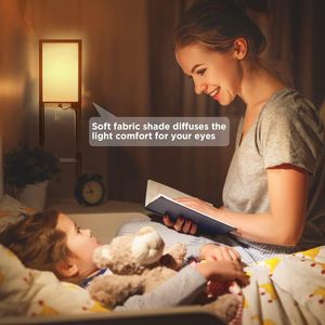 Paralume Bianco Effetto Lino 14,25 X 8,5 X 8,5 Pollici per Lampada da Scaffale o da Terra - Product Image 2