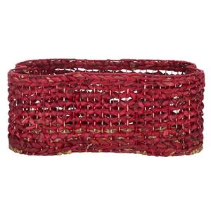 ตะกร้าหวายรูปกระดูกสีแดง ตะกร้าเก็บของทำมือ ขายส่ง เป็นมิตรกับสิ่งแวดล้อม ผลิตในเวียดนาม - Product Image 5