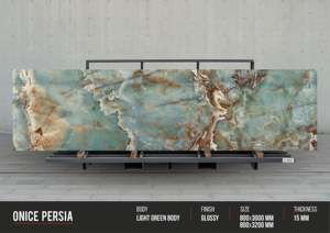 Dalles de porcelaine 80x240 80x300 80x320 aspect marbre, finition polie mate, épaisseur 9mm 12mm, GVT PGVT, émaillées, vitrifiées, pour sol - Product Image 5