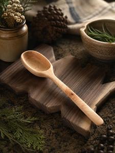 Solid Wood Classic Long Handle Disposable Kitchen Spoon Natural Wooden Utensil for Business Gifts - Product Image 5