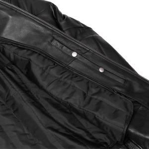 Best-seller - Veste en cuir noir haut de gamme pour homme, tendance, décontractée, en cuir véritable de qualité supérieure, style motard - Product Image 3