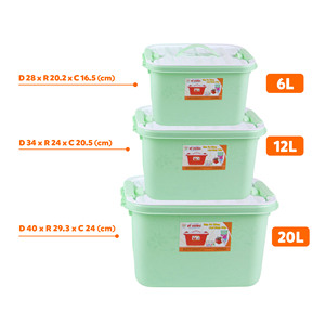 20L Modern Eco-Friendly Pastel Plastic <b>Storage</b> <b>Box</b> Handle Durable Portable Organizer <b>Clothes</b> Toys Food Multifunctional Bathroom - Product Image 2