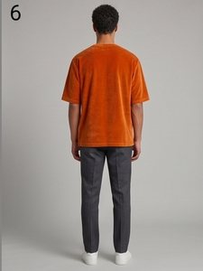 Summer Velvet T Shirt Men Oversized Short Sleeve Velour Tee Shirts Men's Fashion Style Velvet <b>TShirt</b> Mens - Product Image 2