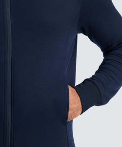 Veste à capuche légère pour homme OEM – Sweat-shirt à capuche décontracté à fermeture éclair intégrale et coupe ajustée - Product Image 5