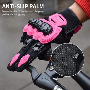 Gants de moto professionnels pour femmes avec protection rigide des articulations et maille respirante - Product Image 2