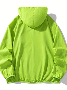 Blouson matelassé vert citron pour homme, coupe-vent, fermeture éclair, col montant, coupe droite, idéal pour l'automne - Product Image 3