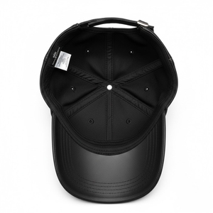 Casquette de baseball en daim noir haut de gamme personnalisée, finition lisse, 6 panneaux, entièrement noire, style vintage urbain, vente en gros - Product Image 6