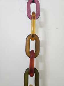 Artistic <b>Resin</b> Interlocking Chain <b>Sculpture</b> Multi Color Rectangular Links Casting Technique Home Decoration - Product Image 3