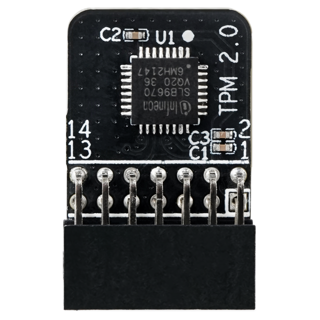 ASUS 14 Pin 14-1 Pin SPI Interface Trusted Platform Module TPM2.0 Chip ASUS Motherboard TPM 2.0 SPI Tpm 2.0 Module for PC