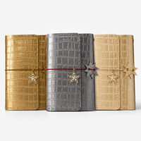 Couverture de carnet en cuir personnalisée motif croco A5, carnet de voyage à trois volets, planificateur, fournisseur de cadeaux avec logo, vente en gros de luxe