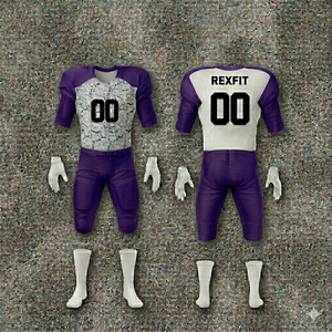 Conjunto de Uniforme de Fútbol Americano Personalizado Rexfit Sports, Jersey Sublimado Transpirable con Pantalones Acolchados con Estilo para Jóvenes - Product Image 2