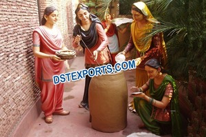 Decoración Vibrante para Fotomatón de Bodas Punjabi, Estatuas de Bienvenida para Entrada de Boda Punjabi, Estatuas de Jatt Punjabi de Tamaño Real para Bodas - Product Image 6
