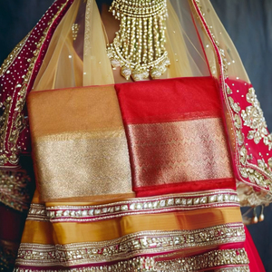 Sari de tejido de seda con blusa de borde ancho Género de ropa india y pakistaní - Product Image 5