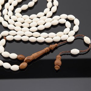 Tasbih islámico de 99 cuentas de hueso y madera de kuka, Misbahan 302168 - Product Image 4