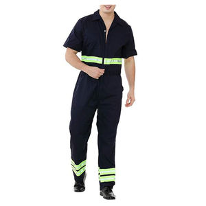 ชุดยูนิฟอร์มทำงาน OEM แขนสั้น ผ้าฝ้ายเพื่อความปลอดภัย ชุดทำงานก่อสร้าง ชุดเอี๊ยม ชุดทำงานอุตสาหกรรม - Product Image 2