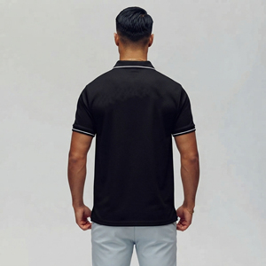 OEM/ODM T-shirt à manches courtes en coton 100% tricoté pour homme, avec logo brodé personnalisé, respirant, de haute qualité, couleur unie - Product Image 3