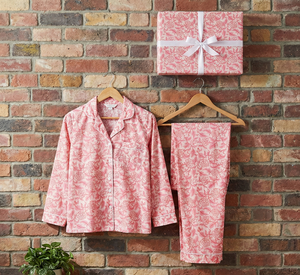 Conjunto de Pijama Reversible de Algodón Tejido Térmico para Mujer, con Bordado a Máquina y Estampado de Bloques, Hecho a Mano, Transpirable, Cuello en V, para Primavera/Verano - Product Image 2