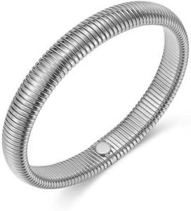 Gold Bangle <b>Bracelet</b> for Women Chunky <b>Stretch</b> <b>Bracelet</b> Stainless Steel Wide Chain Bangles Trendy Stackable Jewelry Gift - Product Image 3