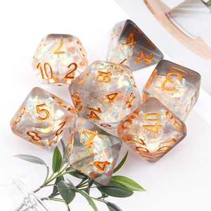 Artistic Resin Polyhedral <b>Dice</b> <b>Set</b> Handmade Stylish 7-Piece Eco-Friendly Durable Gaming <b>Dice</b> Tradebyd - Product Image 1