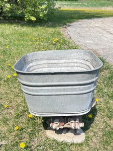 Indoor Galvanized <b>Planter</b> With Decorative Metal Finish For Houseplants <b>Succulents</b> Herbs Flowers Offices Cafes Restaurants - Product Image 6