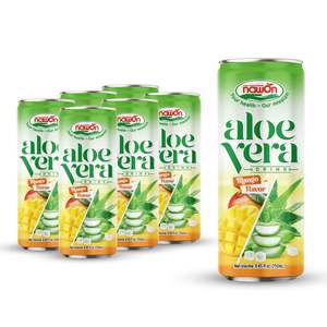 Bebida 100% de Aloe Vera con Sabor a Jugo de Mango, en Botella de 250 ml, en Lata, Muestra Gratis, Bebidas, Refrescos de Vietnam, MOQ Bajo - Product Image 1