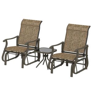 Set da Giardino Marrone Chiaro a 3 Pezzi: Sedia da Taverna e Arredamento da Esterno - Product Image 5