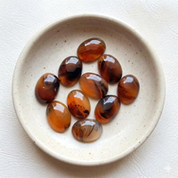 Agate naturelle du Montana, cabochon ovale calibré, pierre précieuse pour bijoux personnalisés, fournisseur OEM de pierres précieuses, qualité japonaise garantie