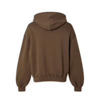 Erkek %100 Pamuk Ağır Fransız Havlusu Kumaşından Büyük Beden Kapüşonlu Sweatshirt Özel Logo Nakışı Düşük Omuz Kışlık Sweatshirt