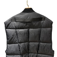 Gilet matelassé Y2K à fermeture éclair, style Rick, avec empiècements, col montant, sans manches, doublure en coton écologique respirante, pour l'hiver, style urbain
