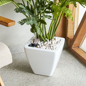 2 Pack Smart Self-Watering White <b>Square</b> Cone Planter <b>Pot</b> for Indoor and Outdoor Use - Product Image 3