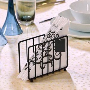 Porte-serviettes en fer couleur or rose en forme de V, grande base stable, organisateur de serviettes, pour restaurant, hôtel, cuisine, fournisseur en gros - Product Image 4