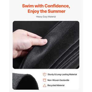 Telo di Copertura Rotondo Extra Spesso da 4,5 m per Piscine Fuori Terra, Previene Forature, in Materiale Riciclato - Product Image 3