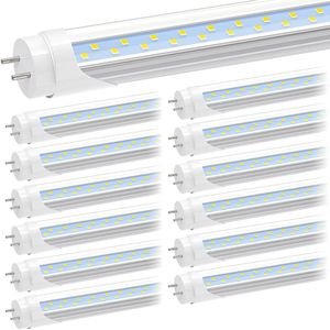 Paquete de 12 Bombillas LED T8 de 4 Pies, Luz Fluorescente de 24W 6000K 3200LM, Listo para Usar, Incluye Balastro, Tubo LED de 48 Pulgadas (4 pies) - Product Image 1